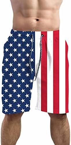 Stazary American Flag Patterns Mens Swim Trunks Quick Dry Beach Board Shorts Summer Surf Boardshorts
