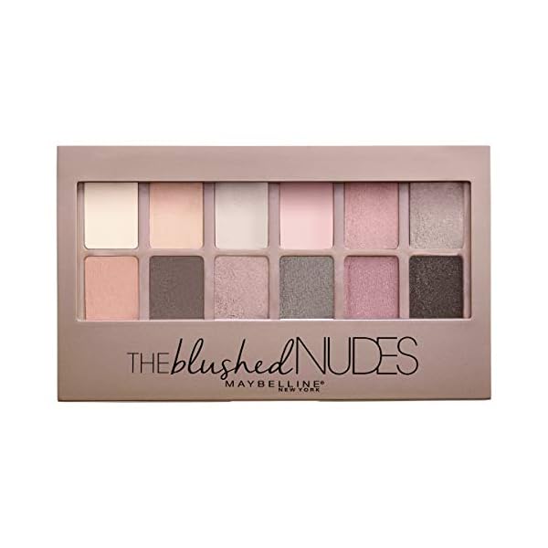 Maybelline-The-Blushed-Nudes-Eyeshadow-Makeup-Palette Maybelline The Blushed Nudes Eyeshadow Palette Makeup, 12 Pigmented Matte & Shimmer Shades, Blendable Powder, 1 Count