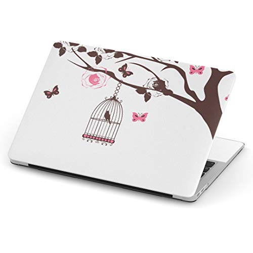 MacBook Air 13inch A1466 / A1369 専用スキンシール 2010~2017モデルまで対応 マックブック エア Mac Air 13インチ ノートブック フィルム ステッカー アクセサリー 保護 009797 フラワー 鳥 蝶