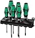 Wera 05138250001 Kraftform Plus 367/6 Torx BO Safety Screwdriver Set and Rack, With Bore Hole, 6-Piece