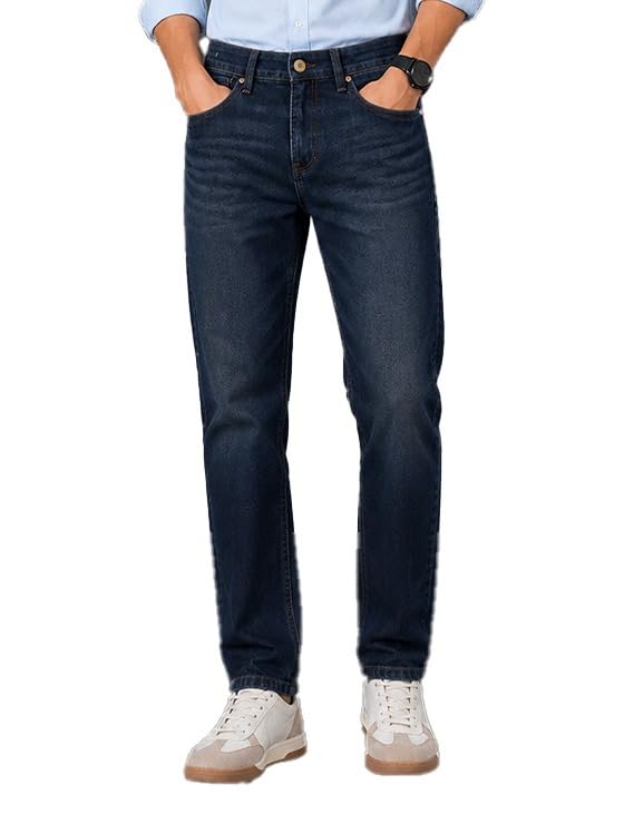 Straight Fit Denim Jeans for Men | 100% Cotton | Mid Rise-picture-20
