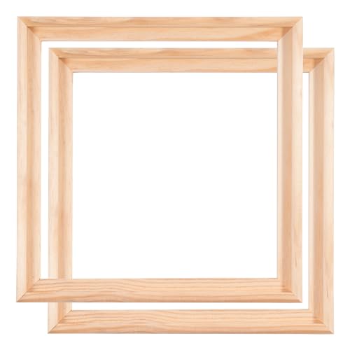 2 CAISSES AMÉRICAINE | 40x40 cm, Bois | Artiste, Peinture, Toile, Cadre