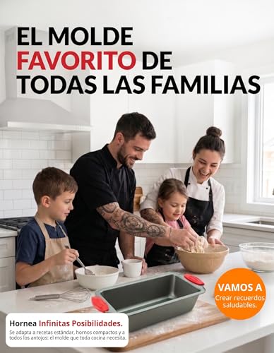 Miniatura 3 de Molde Para Horno- Acero Antiadherente, Boxiki Kitchen Molde Para Horno Antiadherente Profesional Para Hacer Pan De Plátano, Pastel De Carne, Bizcocho , Gris Con Rojo, 21.5 X 11.5 Cm