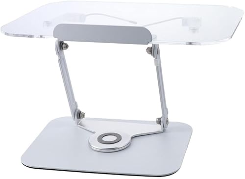 GetCoupon Acrylic Book Stand,Clear Ajustable Book Display Stand with 360 Rotating Base for Reading Writing