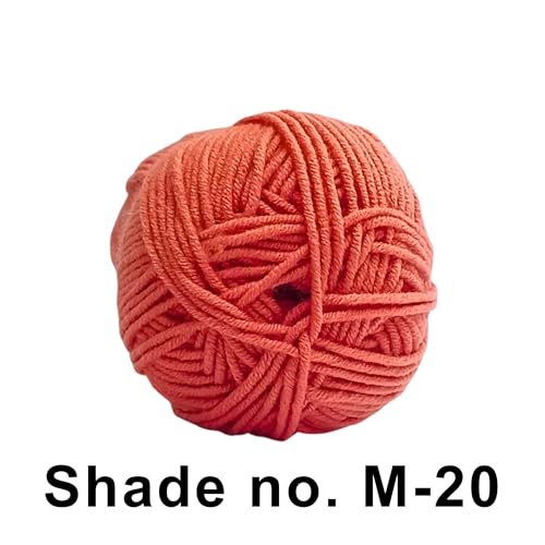 Image of VCR 4ply Blood Red Yarn, 100 Grams Hank, 190 Meters Length, Acrylic Ball for Crochet and Knitting, Soft Crosia Threads, Pack of 1 Yarn, Suitable for DIY Crafts