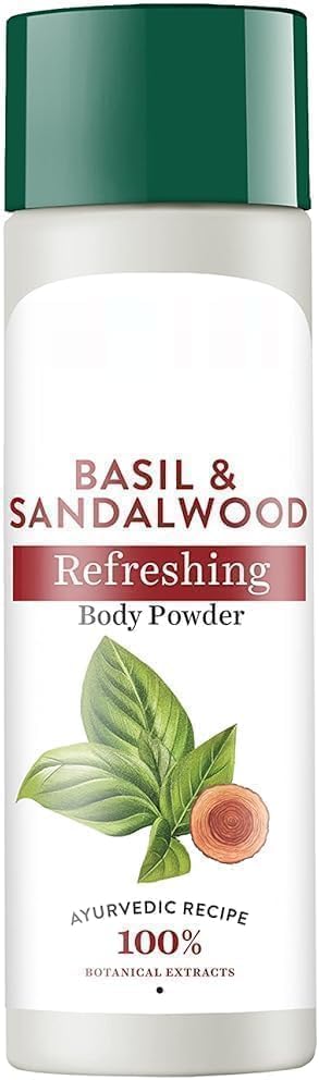 SS Basil and Sandalwood Refreshing Body Powder| Ayurvedic and Organically Pure,100% Botanical Extracts, 150G for All