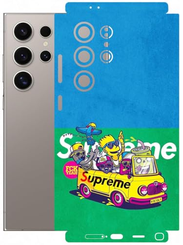 Image of AtOdds - Full Body Back Screen Guard Protector Film - Lamination Wrap Skin Sticker Compatible with Samsung Galaxy S24 Ultra | Scratchproof Matte Finish (Simps)