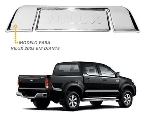 Aplique Cromado Maçaneta Tampa Traseira Hilux