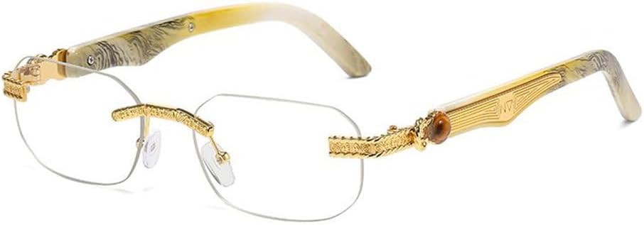 Classic Pattern Carved Mirror Leg Small Frame Women and Men Sunglasses