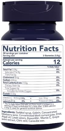 Miniatura 2 de GNITE Gomitas de éster de luteína de arándanos para la salud ocular, gomitas suaves de calidad premium con ésteres de luteína, zeaxantina y aceite