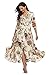 Floral Print Maxi Dress Women Button Up Split Long Flowy Bohemian Beach Party Dresses X-Large