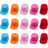 SUPERFINDINGS 15Stk 5 Farben Mini Baseballcaps Winzige Eva Bastelhüte 29mm Innendurchmesser Kleine Hüte Für Mini Häuser Puppen Plüsch DIY Bastelzubehör Deko Dekoaccessoires Für Kreativprojekte