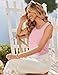 Ekouaer Womens Pajama Sets Viscose from Bamboo Tank Top and Shorts Pj Set Sleeveless 2 Piece Sleepwear,Pink,XXL