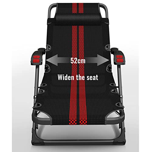 Rrgj Zero Gravity Lounge Chair, Mesh Back Zero Gravity Reclining Patio Chairs, Premium Folding And Reclining Sunlounger For Poolside Backyard/Lawn, Support 330Lbs Lounge Chair (Color : B+Thick Pad) #TOP4