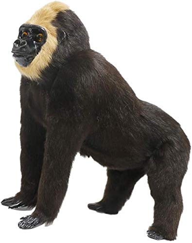 Gfdj Plush Chimpanzee Figurine Statue Artificial Gorilla Miniature Model #TOP7