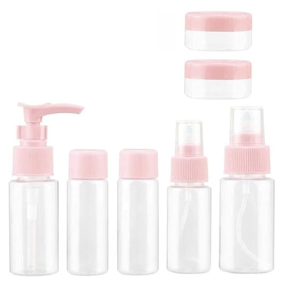 AJARVAR Travel Bottles Kit, Travel Cosmetics Bottles Set, Portable Multipurpose Cosmetics Toiletries Travel Refillable Bottles - for Storing Shampoo, Gel, Cream Jars, Lotion Dispenser-2