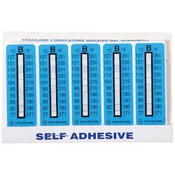 Cole-Parmer Irreversible 10 Point Vertical Temperature Label, 171-261°F/77-127°C; 10/Pk