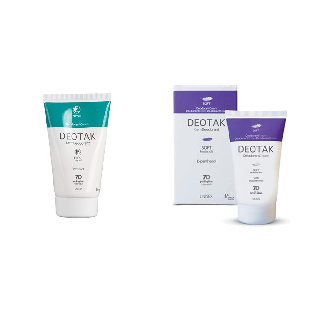 Deotak Fresh Krem Deodorant 35 ml 1 Paket(1 x 35 ml) x Hassas Ciltler İçin Soft Krem Deodorant (35 ml)