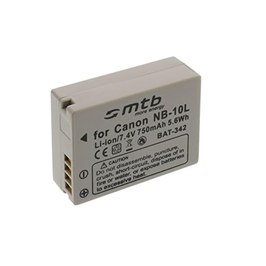 Ersatz-Akku NB-10L für Canon PowerShot G15, G1X, SX40 HS, SX50 HS … (Siehe Liste)