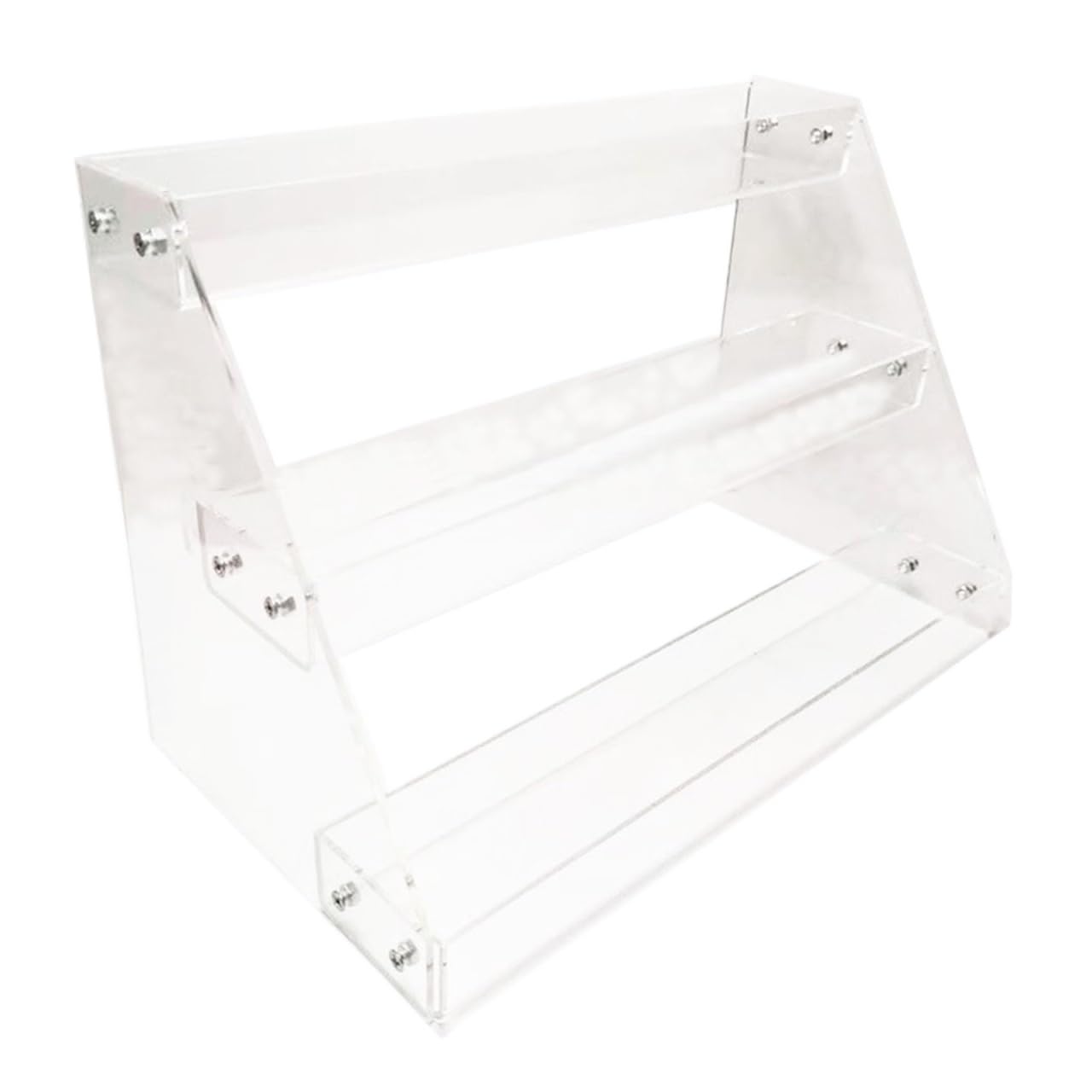 AZHKJKZH Vinyl Record Rack Stand 3-Tier Acrylic CD Storage Rack Tabletop Compact Disc Jewel Case Holder For Office Desk Decor