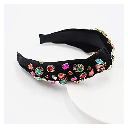 Diadema con lazo y cristales de colores para peinados de invitada perfecta