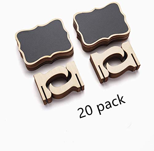 Mini Tafel,20 Stück Holz Tafel mit Stand-Füße für