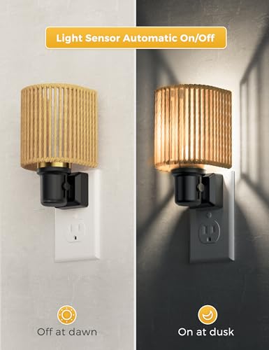 Image of L LOHAS LED Bright Night Lights Plug into Wall, Dimmable Night Light Boho