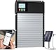 Verbesserte 3in1 Automatische Hühnerklappe Solar, WLAN-Fernbedienung, automatischer Hühnerklappe Hühnertür mit LCD-Display & Timer & Lichtsensor, elektrische Auto-Hühnertür, Aluminium Anti-Pinch