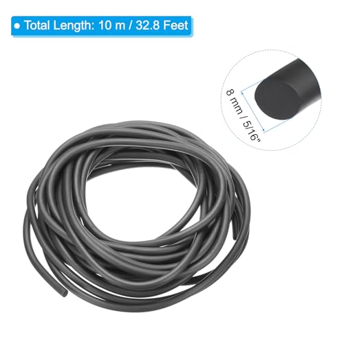 Image of PATIKIL 5 /16 Inch x 32.8 Feet Backer Rod, Hard Solid Nitrile Rubber Rope Caulk Crack Gaps Joint Filler Weather Stripping for Home Construction, Industrial Equipment Gasket DIY,Black