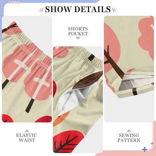 Trees Yellow Pajama Pants with Pockets 6-8Y A23047314