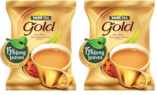 Image of Tata Tea Gold | Assam teas with Gently Rolled Aromatic Long Leaves | Rich & Aromatic Chai | Black Tea | 100gram|Powder (Pack of 2)