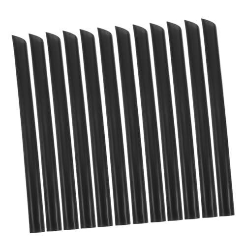 100 pitillos desechables negros de plástico de 19 cm miniatura 1