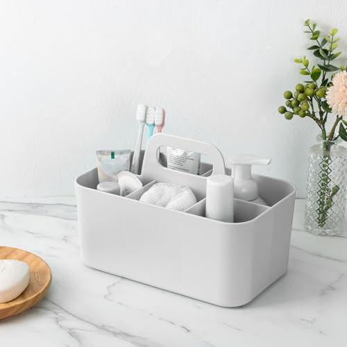 Image of Tiawudi 2 Pack Caddy Organizer with Handle, Portable Plastic Caddy, Storage Organization for Cleaning, Bath, Makeup, Art, Craft, Stationery, Classroom and Office, Tote Organizer