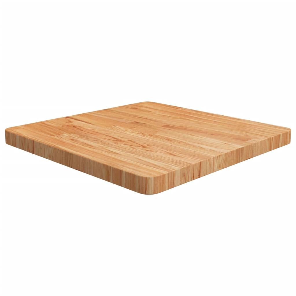 Light Brown Solid Oak Wood Table Top, 24x24 Inch Square, Durable Replacement Dining Patio Coffee Tops