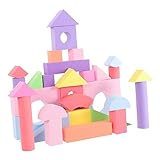 Vaguelly 52Stücke Bausteine Aus Eva Farbenfrohe Stapelbare Blöcke Für Kleinkinder Lernspielzeug Fähigkeiten Wie Sortieren Und Matching Und Sicher