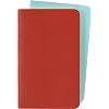 Moleskine Volant Journal, Soft Cover, XS (2.5 x 4) Ruled/Lined, Coral Orange/Aqua Blue, 56 Pages (Set of 2)