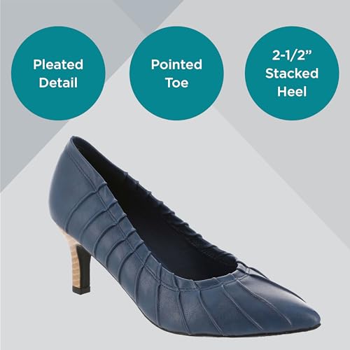 Masseys Women's Bella Pleated Mid Heel Pump3