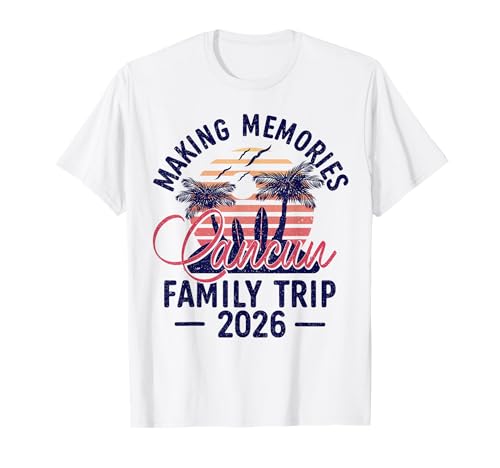 Family Cancun Vacation 2026 Summer Vacation Matching Group T-Shirt
