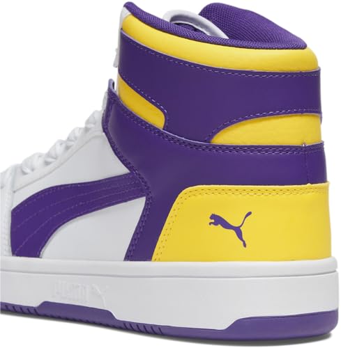PUMA Mens Rebound Layup Classic Warmups High Sneakers Shoes Casual - White3