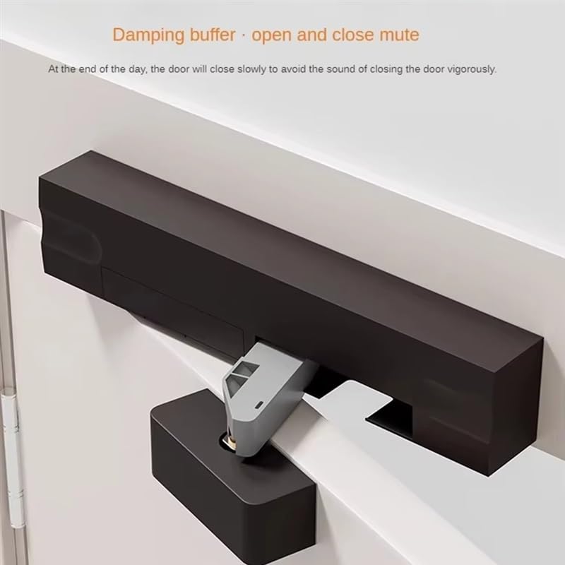 Fermo chiudiporta automatico retrattile, lasciato aperto, nero e marrone | Ferramenta for porte domestiche for la chiusura automatica della porta e la limitazione della posizione