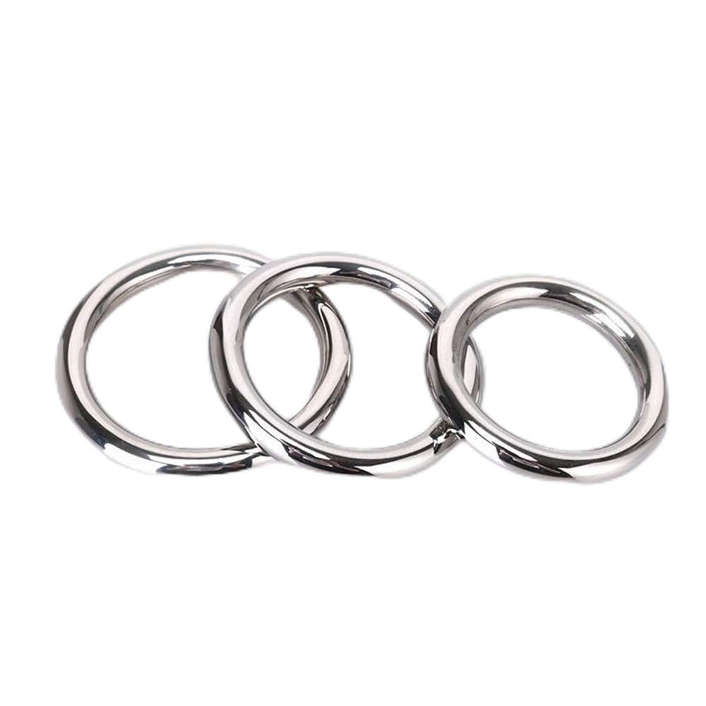 コックリング ペニスリング 男性用 金属製 包茎リング 内径40mm, 45mm, 50mm 3点セット