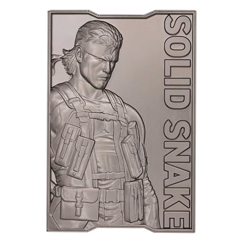 FaNaTtik Metal Gear Solid 2 Lingot en métal Solid Snake Édition limitée – Produit sous licence officielle, 5 000 exemplaires dans le monde entier, support de...