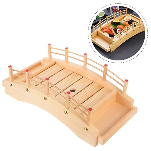 Plato puente de sushi madera 37x18.5 cm miniatura 4