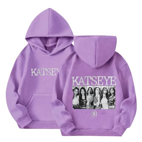 RTTUIOP Katseye Hoodies Kids Katseye Merch Album Music Long Sleeve Shirt Graphic Sweatshirts Pullover Unisex Clothing Girls Sweater for Fans