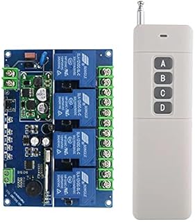 DC12V 24V 48V 4 Channel RF Wireless Remote Control Switch System Receiver Transmitter with USB Household appliances/lamp - (Size: 315mhz)