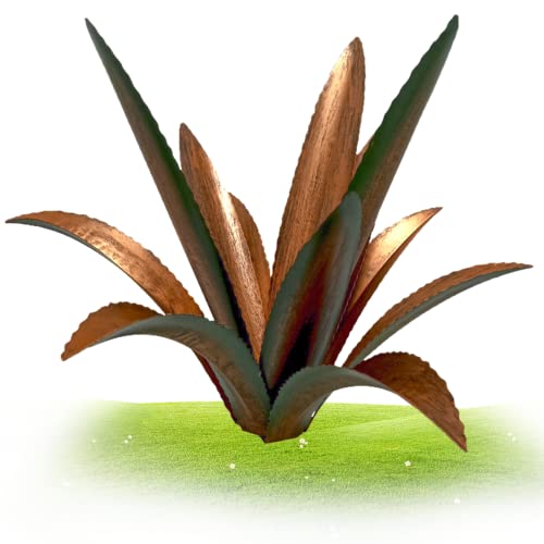 Gcroet Sculpture de Plante d'agave en métal, Tequila Sculpture Rustique Plante d'agave Jardin en métal Jardin Art d'agave pour pelouse extérieure 13,78...