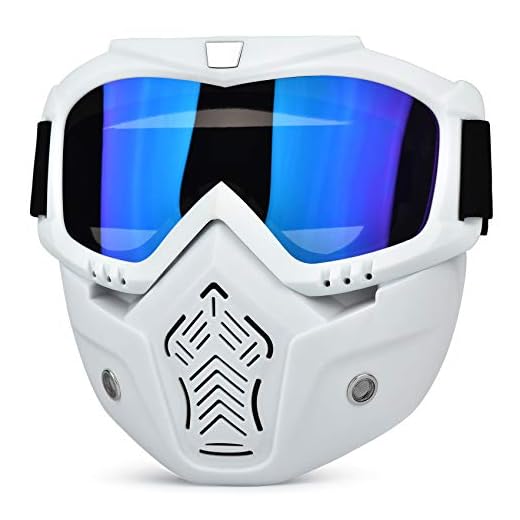 BOLLFO Airsoft Skull Mask Protective Full Face Tactical Mask for CS Airsoft Shooting Halloween Cosplay Cycling Party,Adjustable Windproof Outdoor Anti-Fog Face Mask (White Frame Color Lens)