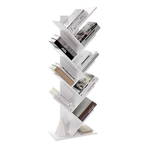 VASAGLE Tree Bookshelf, 9-Tier Bookcase, Large Bookshelf, Space-Saving Corner Shelf, Book Tree,...