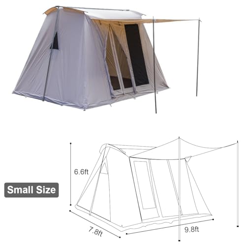 Carpa de Algodón Impermeable para Camping Familiar 4 Temporadas miniatura 3