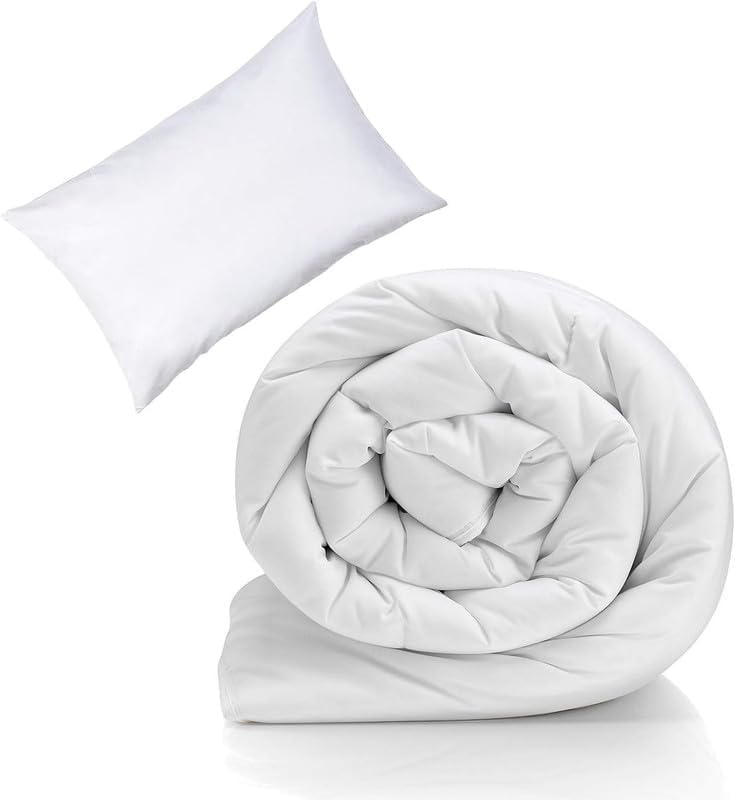 INSAFIANS Baby Cot Bed Duvet With Pillow – Anti-Allergy Quilted Bedding Hollow fibre Filling – For Newborns Toddlers Boys & Girls (7.5 TOG + P)